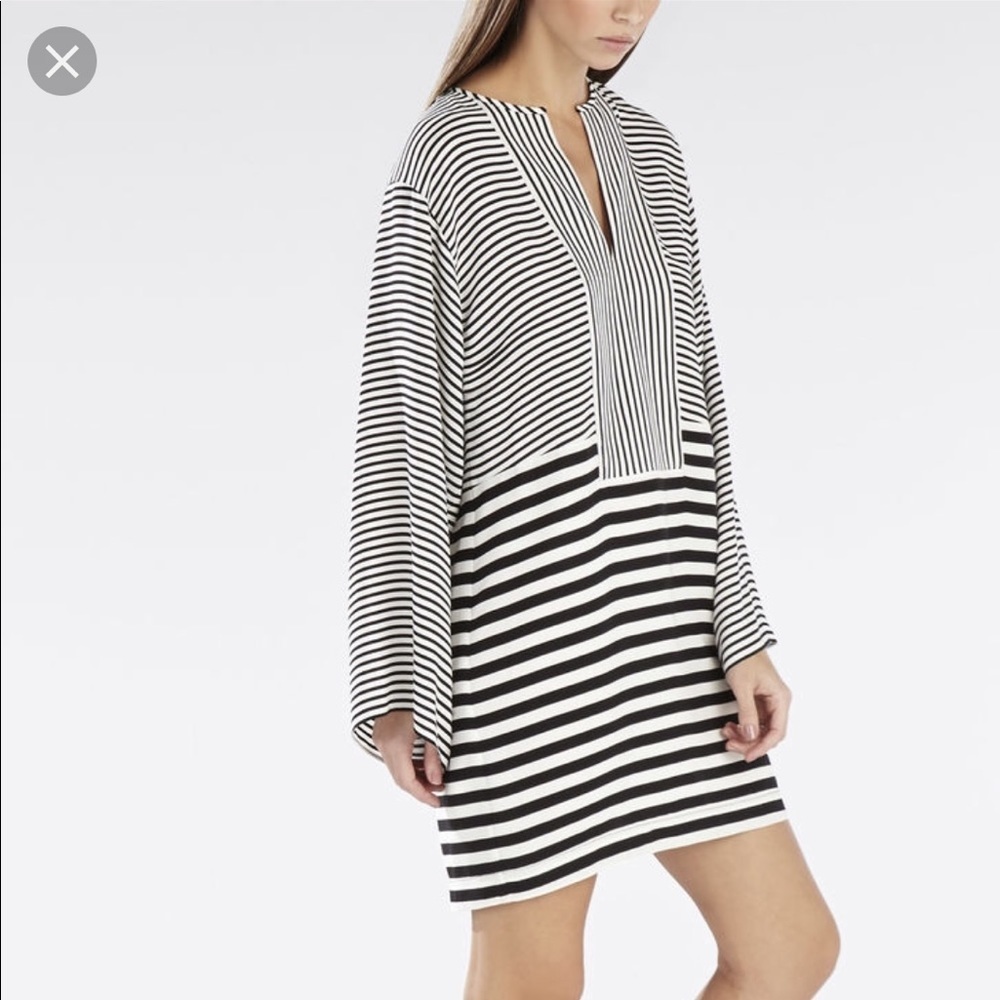 Kimono Stripe Blocked Dress